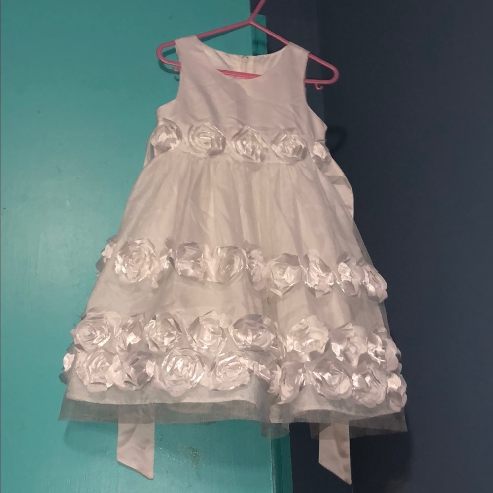 White Flower Girl Dress 3T